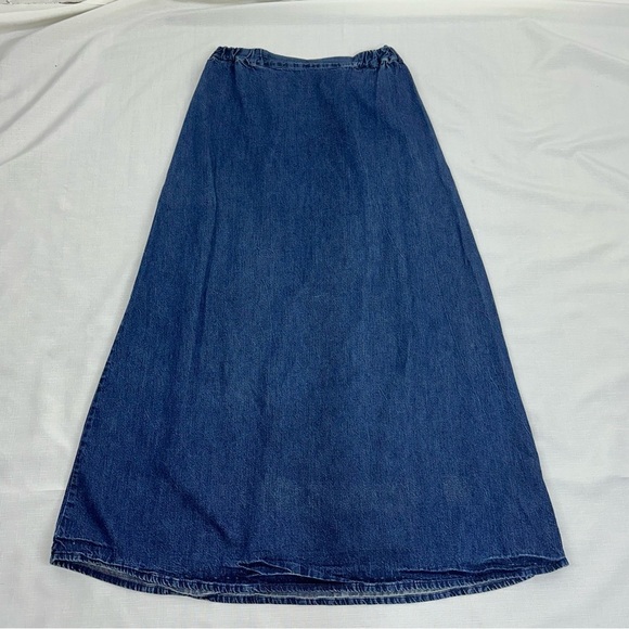 CP Shades Women’s size Medium Blue Denim Jean Maxi Skirt - Picture 12 of 16